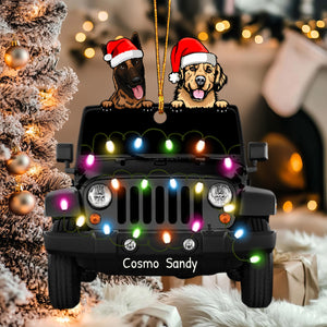 Customized Dog and Jee Christmas Gift Dog Pet Puppy Lovers Acrylic Ornament