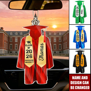 Family Personalized Custom Car Ornament - Graduation Gift