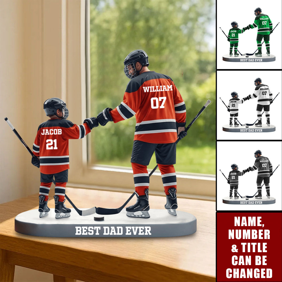 Best Dad Ever - Personalized Custom Shaped Acrylic Plaque, Gifts For Father