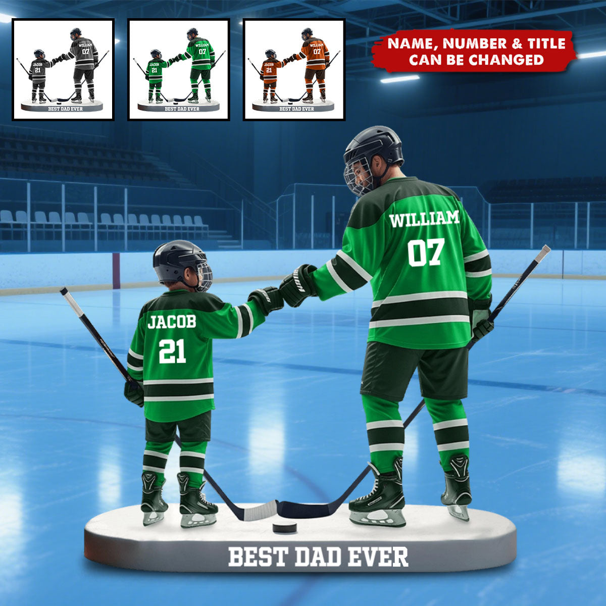 Best Dad Ever - Personalized Custom Shaped Acrylic Plaque, Gifts For Father