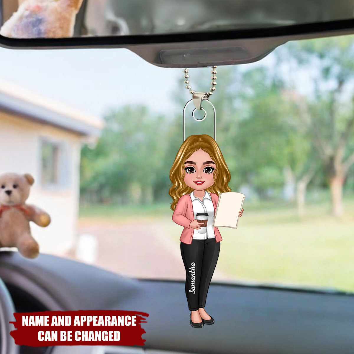 Beautiful Teacher - Personalized Memorial Acrylic Car Ornament