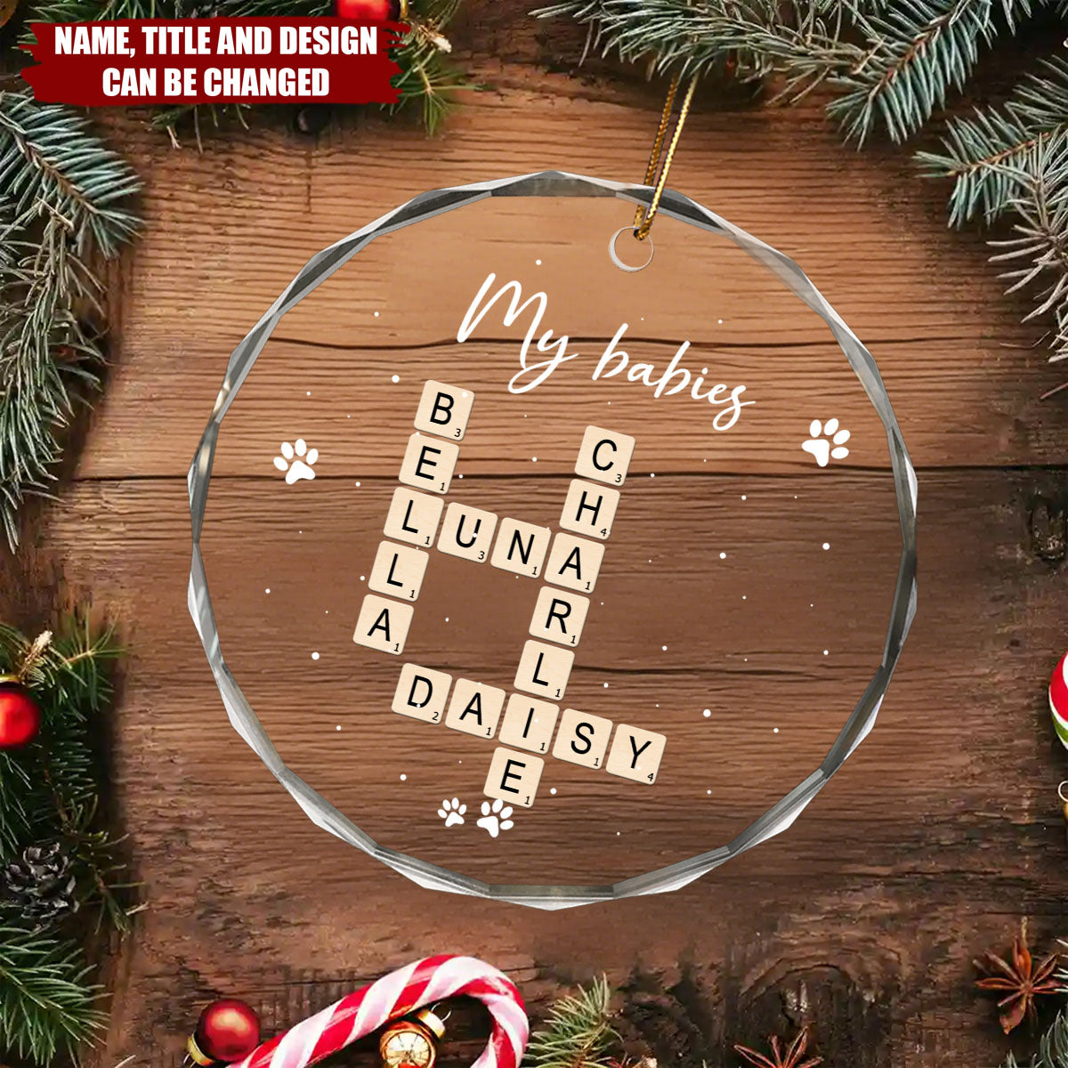 Precious Family Memory - Personalized Glass Ornament, Gift for Family or Friends