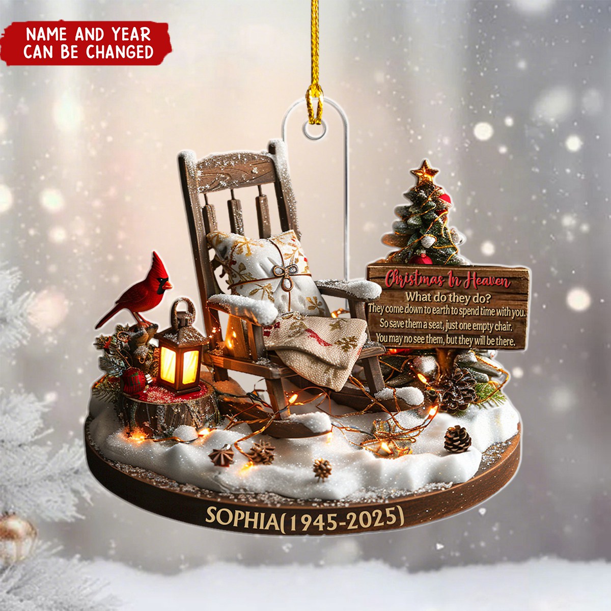 Christmas In Heaven - Personalized Christmas Acrylic Ornament