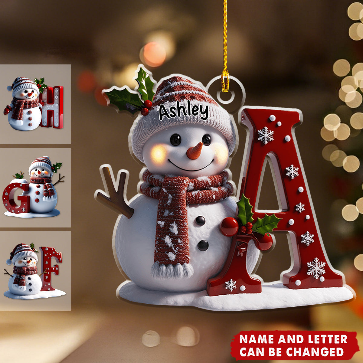 Snowman Merry Christmas - Personalized Christmas Acrylic Ornament