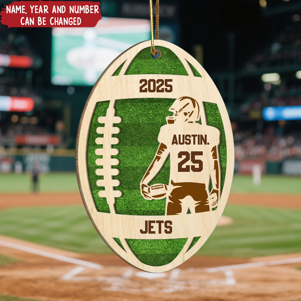 Football Player - Personalized 2-Layered Mix Ornament, Gift for Football Fan