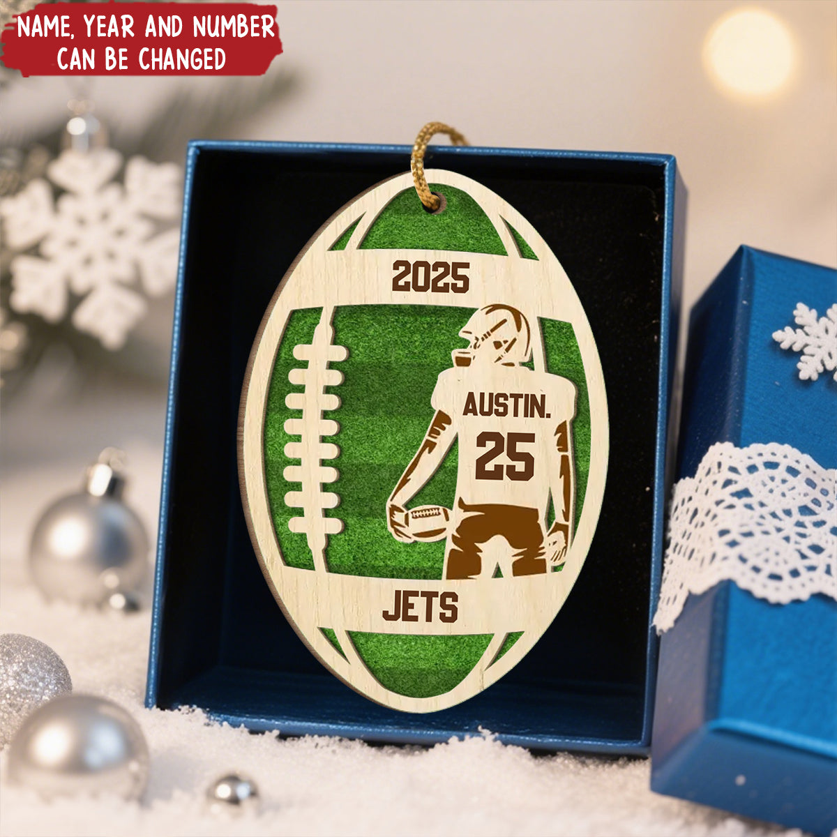 Football Player - Personalized 2-Layered Mix Ornament, Gift for Football Fan