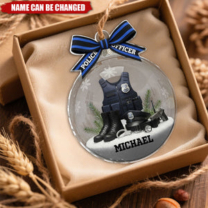 Proud Police Officer - Personalized Christmas Acrylic Ornament