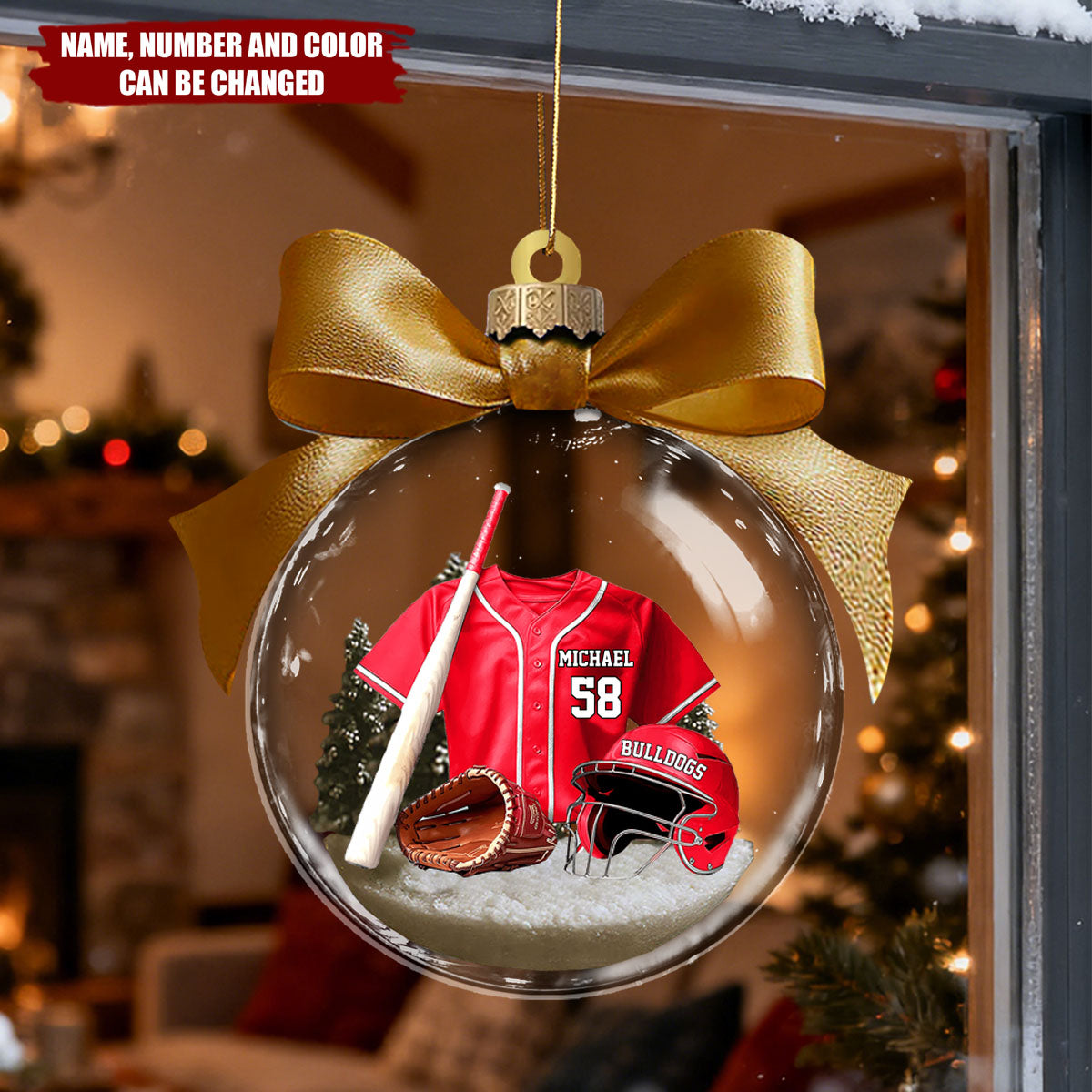Baseball Uniform - Personalized Christmas Acrylic Ornament