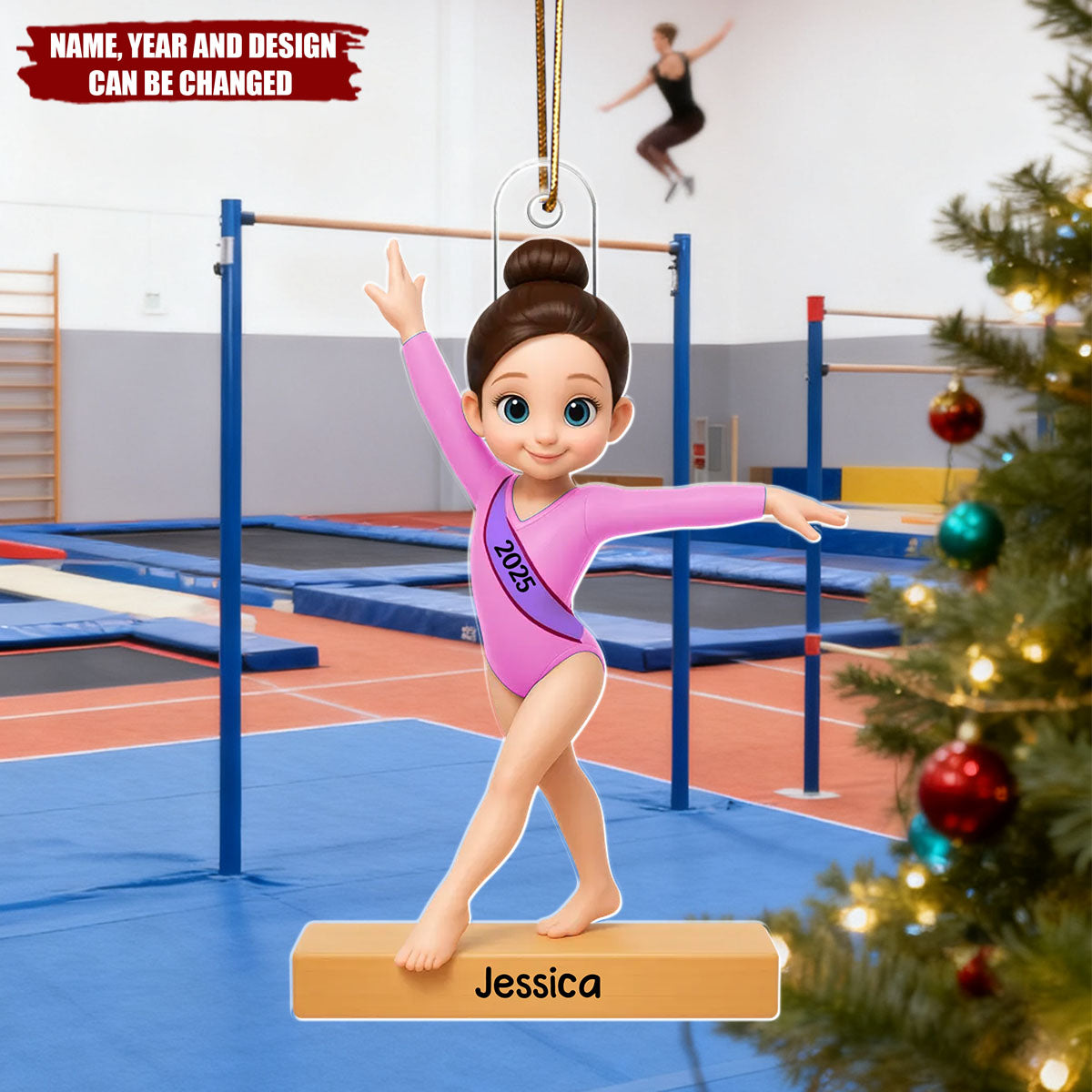 Gymnastic Girl - Personalized Christmas Acrylic Ornament