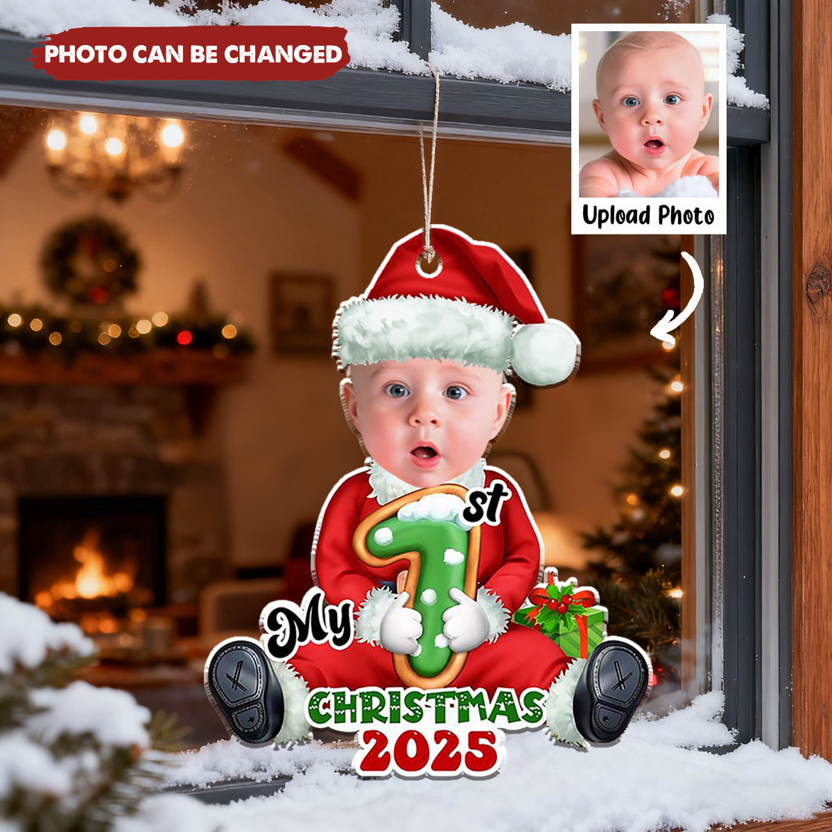 Santa Baby Christmas 2025 - Personalized Christmas Acrylic Ornament