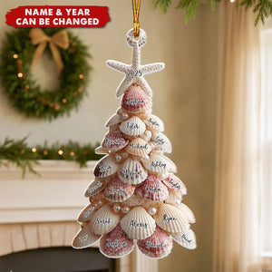 Seashell Christmas Tree - Personalized Christmas Acrylic Ornament