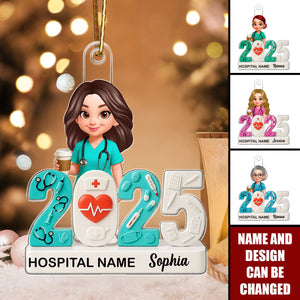 2025 Nurse - Personalized Christmas Acrylic Ornament