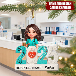 2025 Nurse - Personalized Christmas Acrylic Ornament