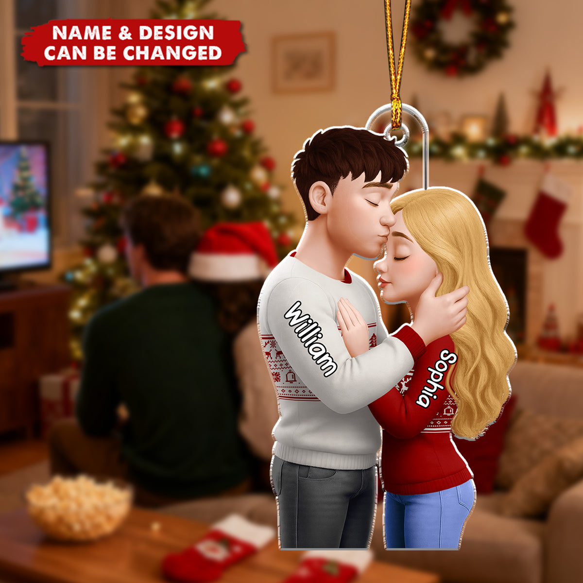 From Our First Kiss Till Our Last Breath - Personalized Christmas Acrylic Ornament