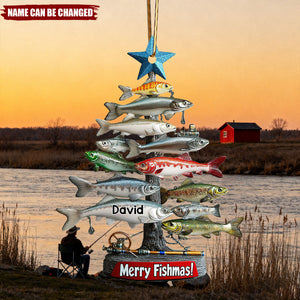 Merry Fishmas - Personalized Christmas Acrylic Ornament