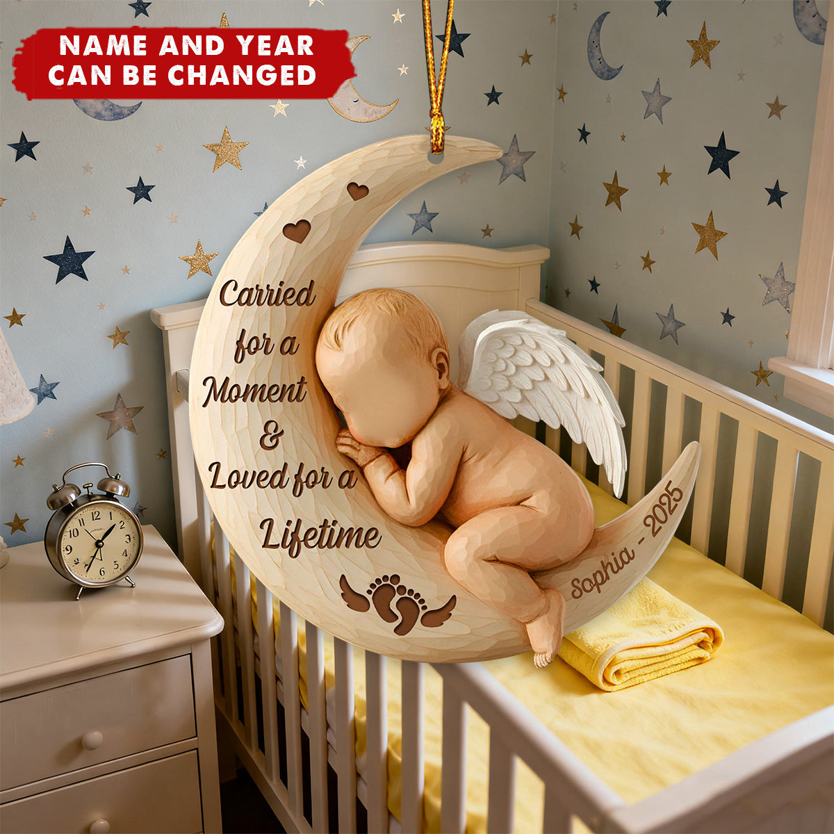 Baby Memorial - Personalized Christmas Acrylic Ornament, Miscarriage Gift, Baby Loss, Sympathy Gift