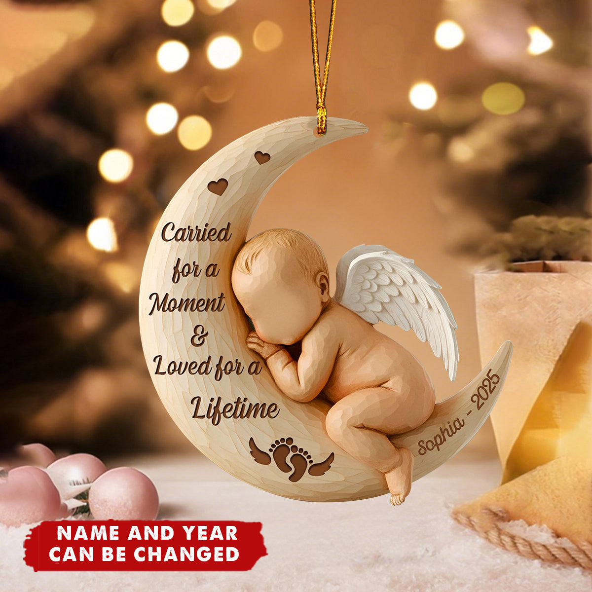 Baby Memorial - Personalized Christmas Acrylic Ornament, Miscarriage Gift, Baby Loss, Sympathy Gift