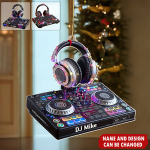 DJ Controller - Personalized Christmas Acrylic Ornament, Gift For DJ & Music Lover