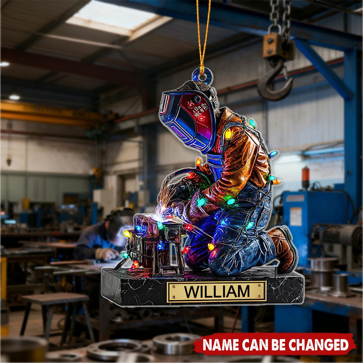 Proud Welder Metalworker - Personalized Christmas Acrylic Ornament