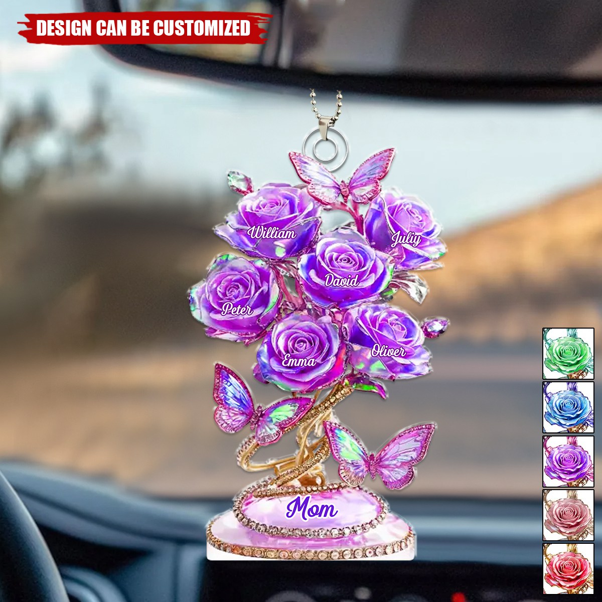 Each Rose Holds A Piece Of Your Heart - Family Personalized Custom Acrylic Ornament