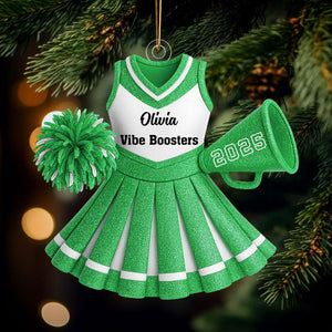 Personalized Cheerleading Uniform Christmas Acrylic Ornament