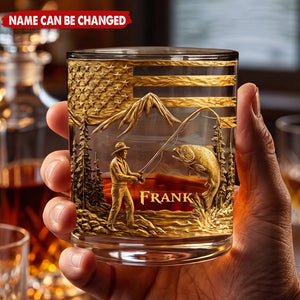 Fishing For Life - Personalized Fishing Whiskey Glass