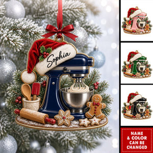 Personalized Mixer Christmas Ornament, Custom Kitchen Mixer Ornament, Baking Gift for Mom, Baker Christmas Gift, Stand Mixer Ornament