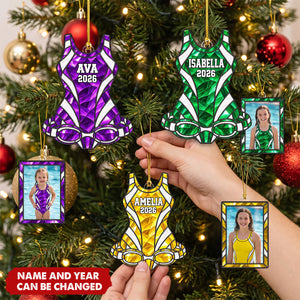 Personalized Swimming Christmas Ornament -Gift For Swimmer Girl
