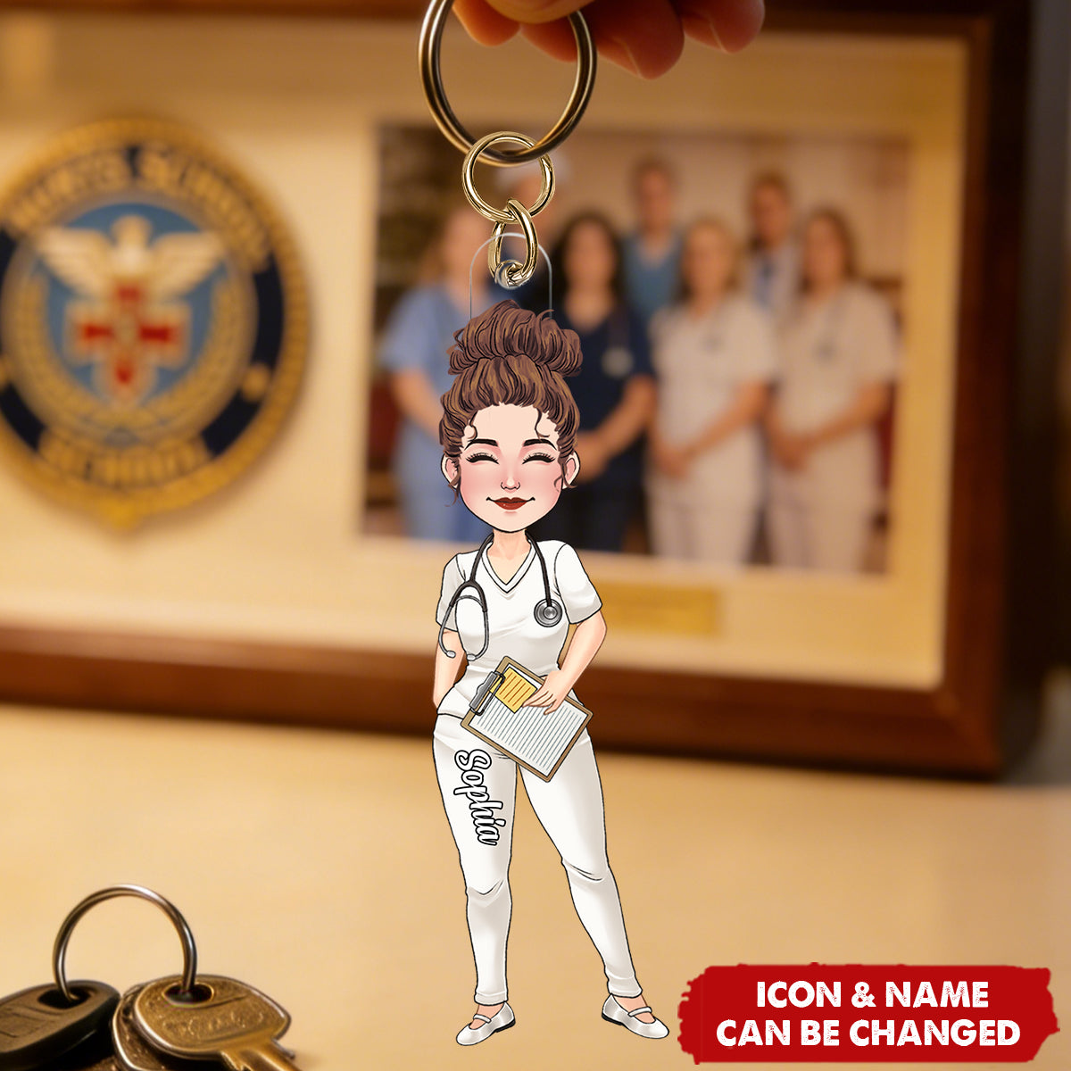 For All That You Are - Personalized Nurse Acrylic Keychain