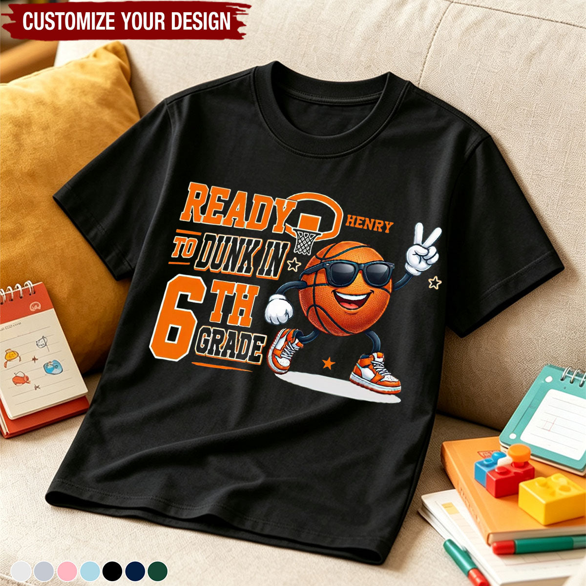 1st, 2nd Grade Game On Gift For Back To School, Basketball Kids - Personalized Shirt