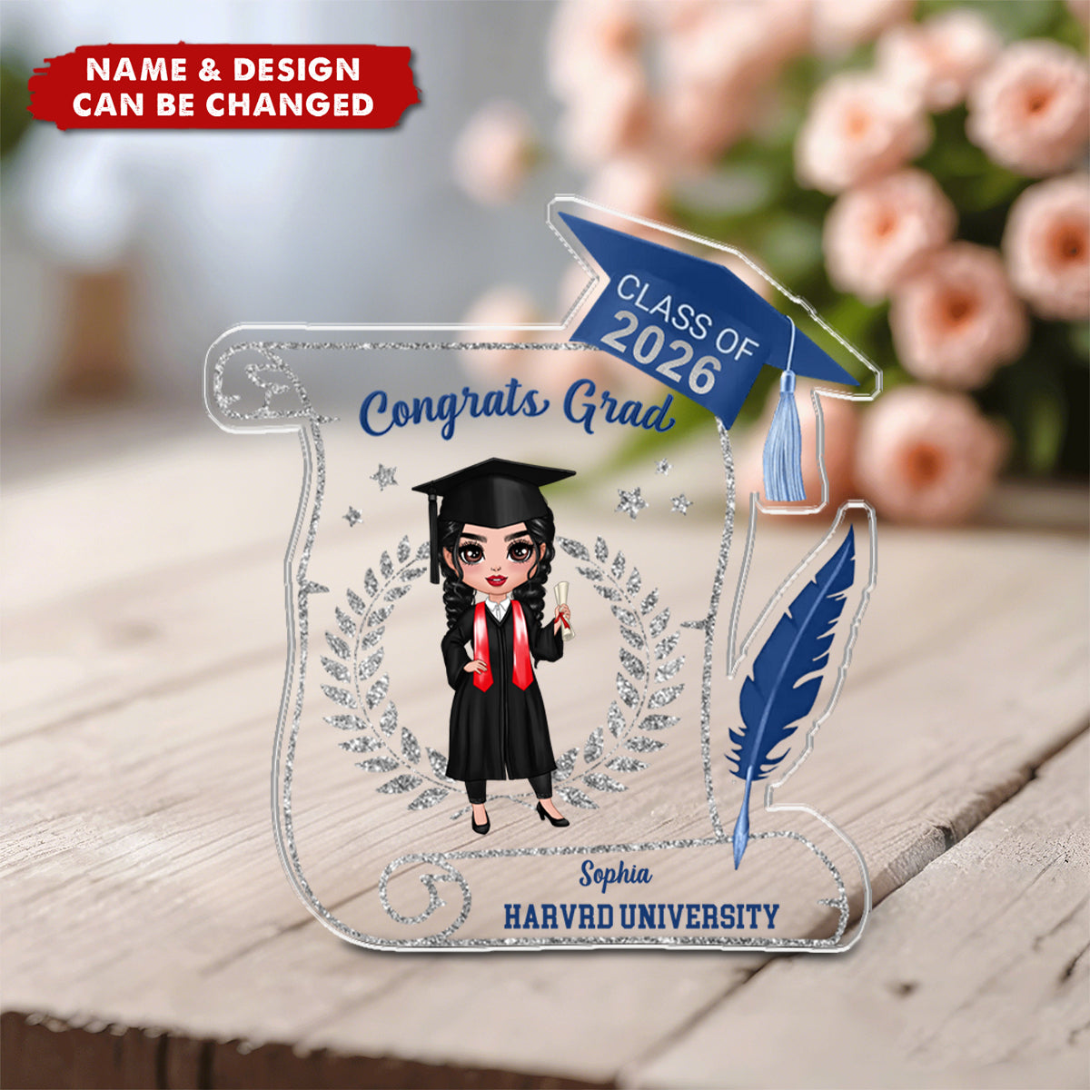 Class of 2026 Graduation Gift for Daughter Personalized Acrylic Plaque