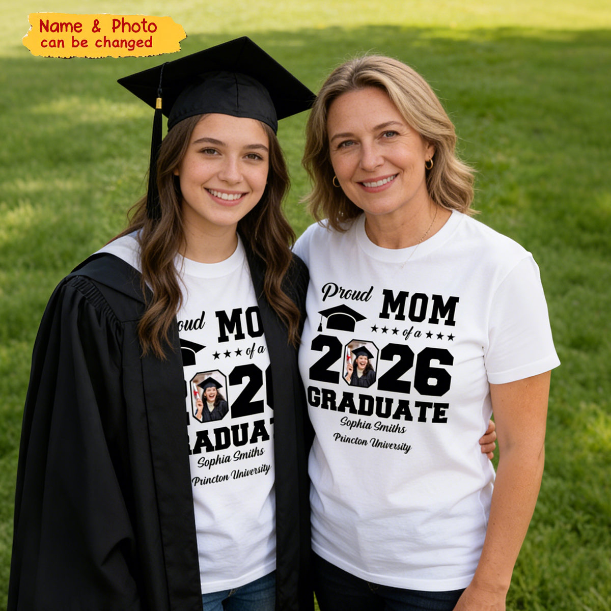 Proud Mom Of A Graduate - Personalized Photo T-Shirt