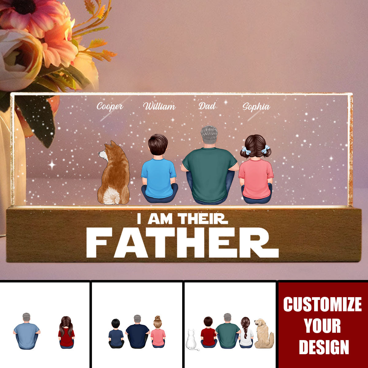 I Am Their Father - Personalized LED Night Light