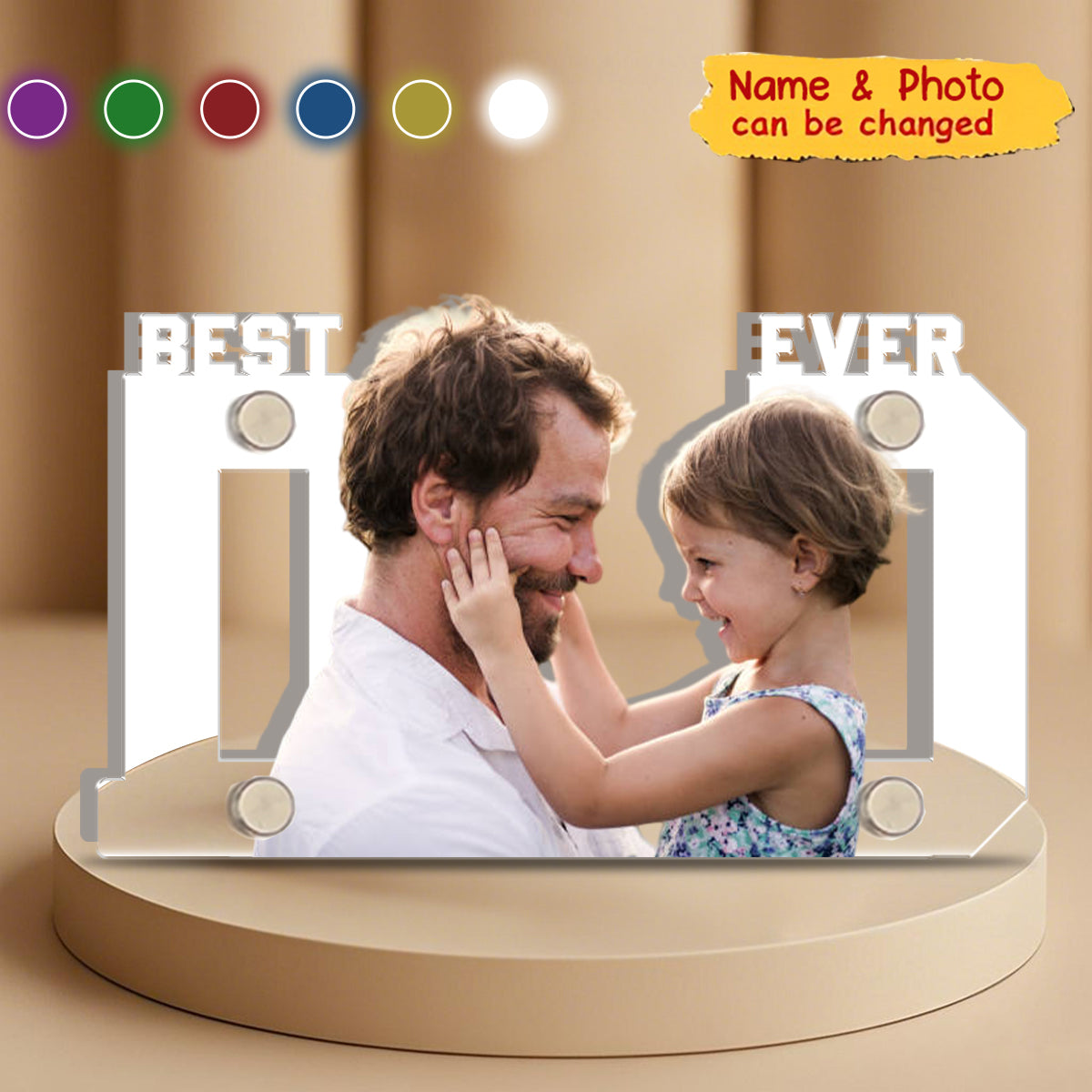Personalized Father's Day Photo Light Box