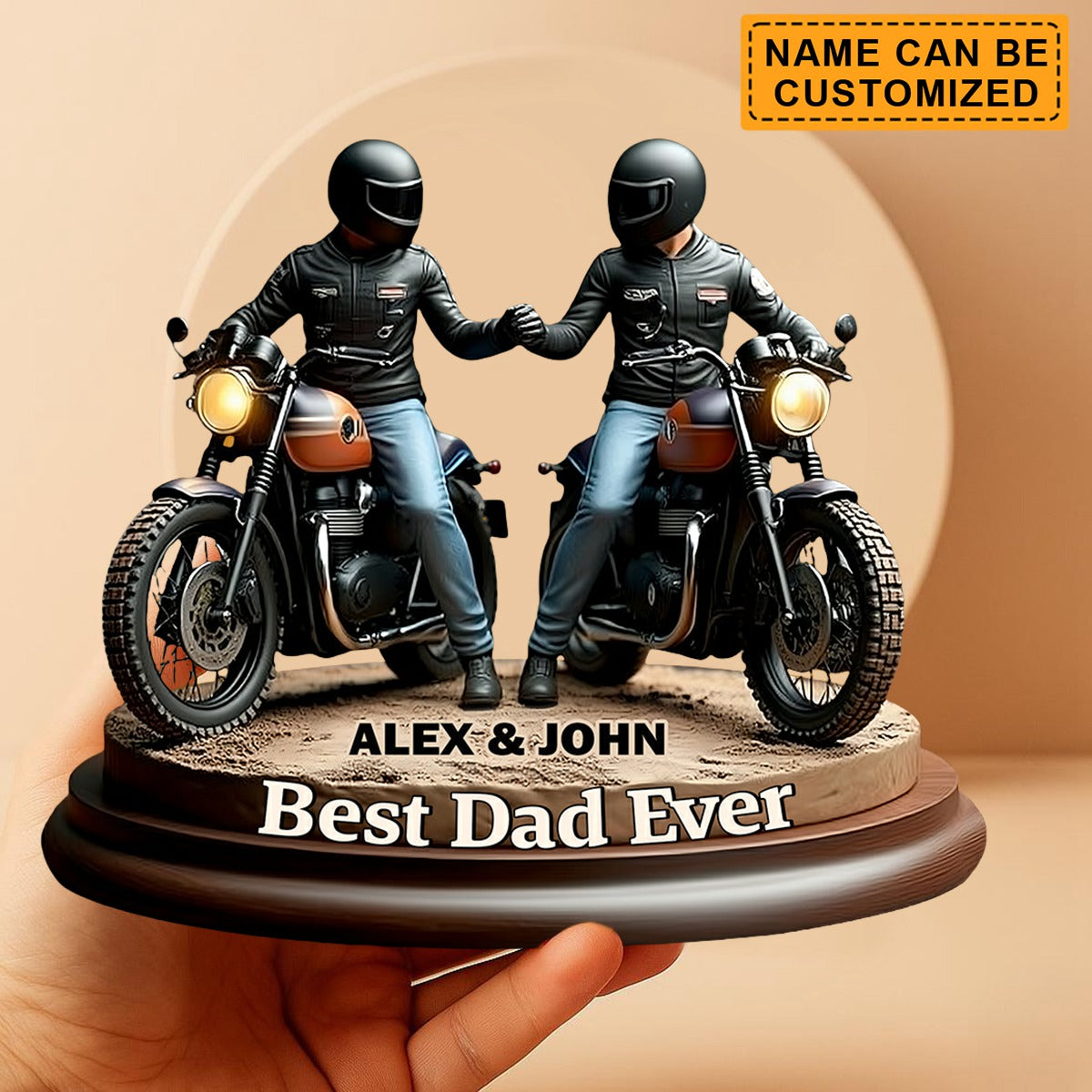 Old Biker Dad - Personalized Biker Acrylic Plaque