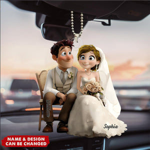 Happily Ever After - Personalized Couple Car Ornament