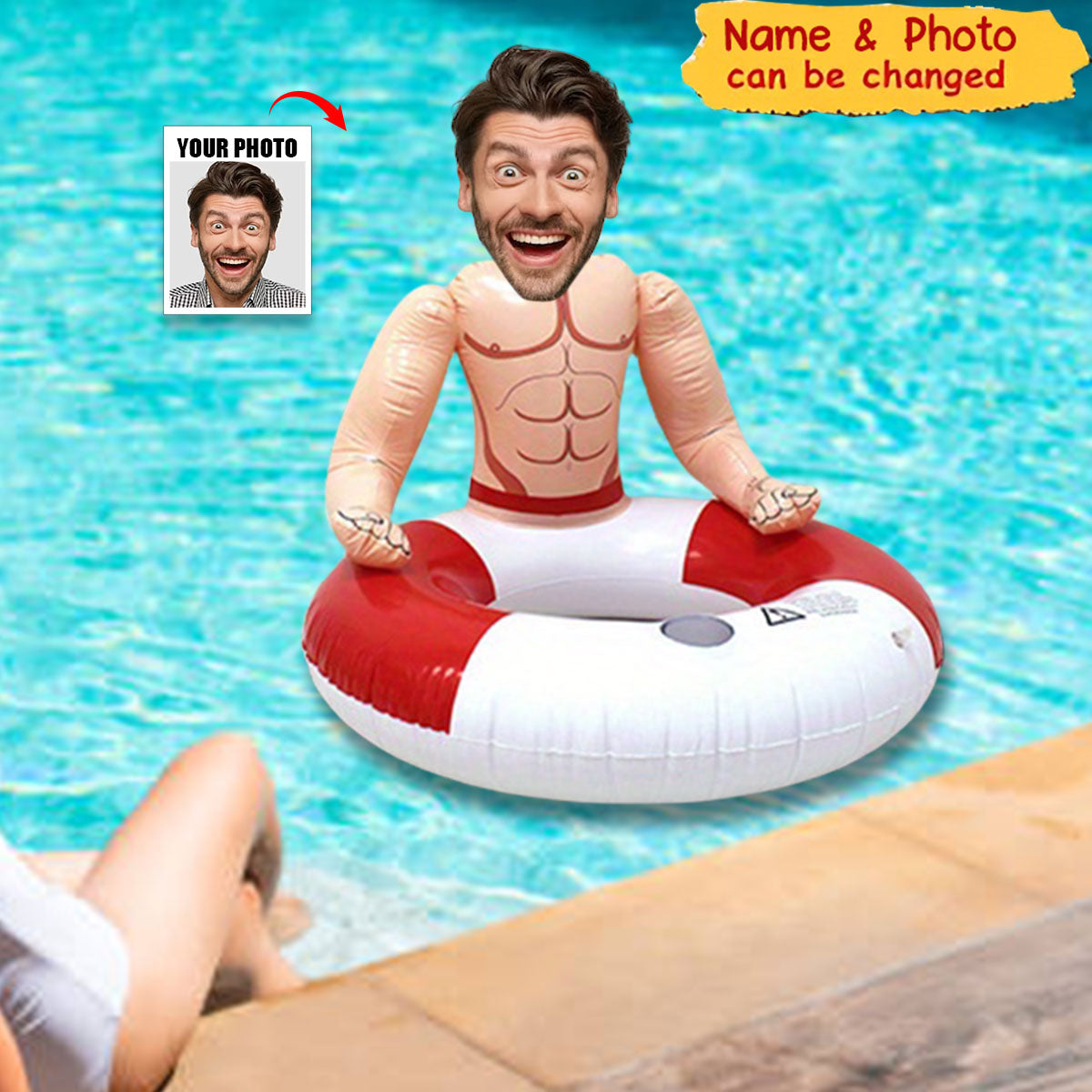 Custom Pool Float Bachelorette Party - Personalized Inflatable Swimming Ring