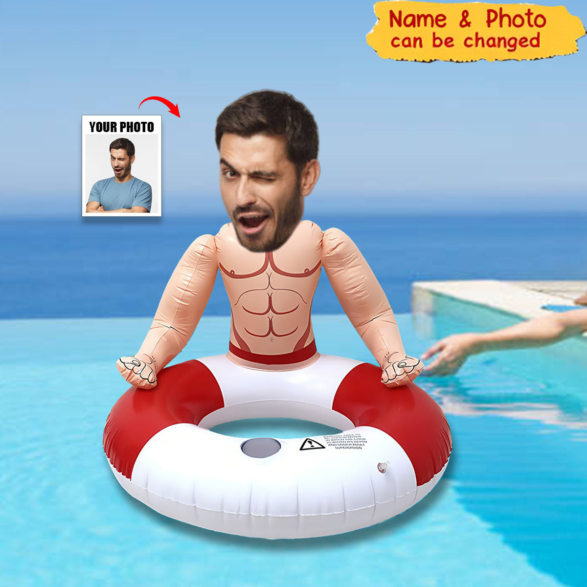 Custom Pool Float Bachelorette Party - Personalized Inflatable Swimming Ring