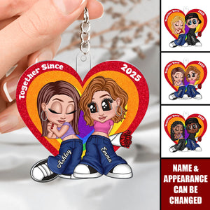 Y2K Style LGBT Couple Key Accessories Personalized Keychain