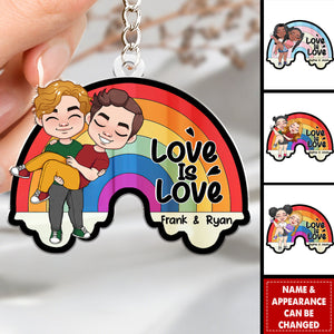 Love Is Love - Personalized LGBT Keychain