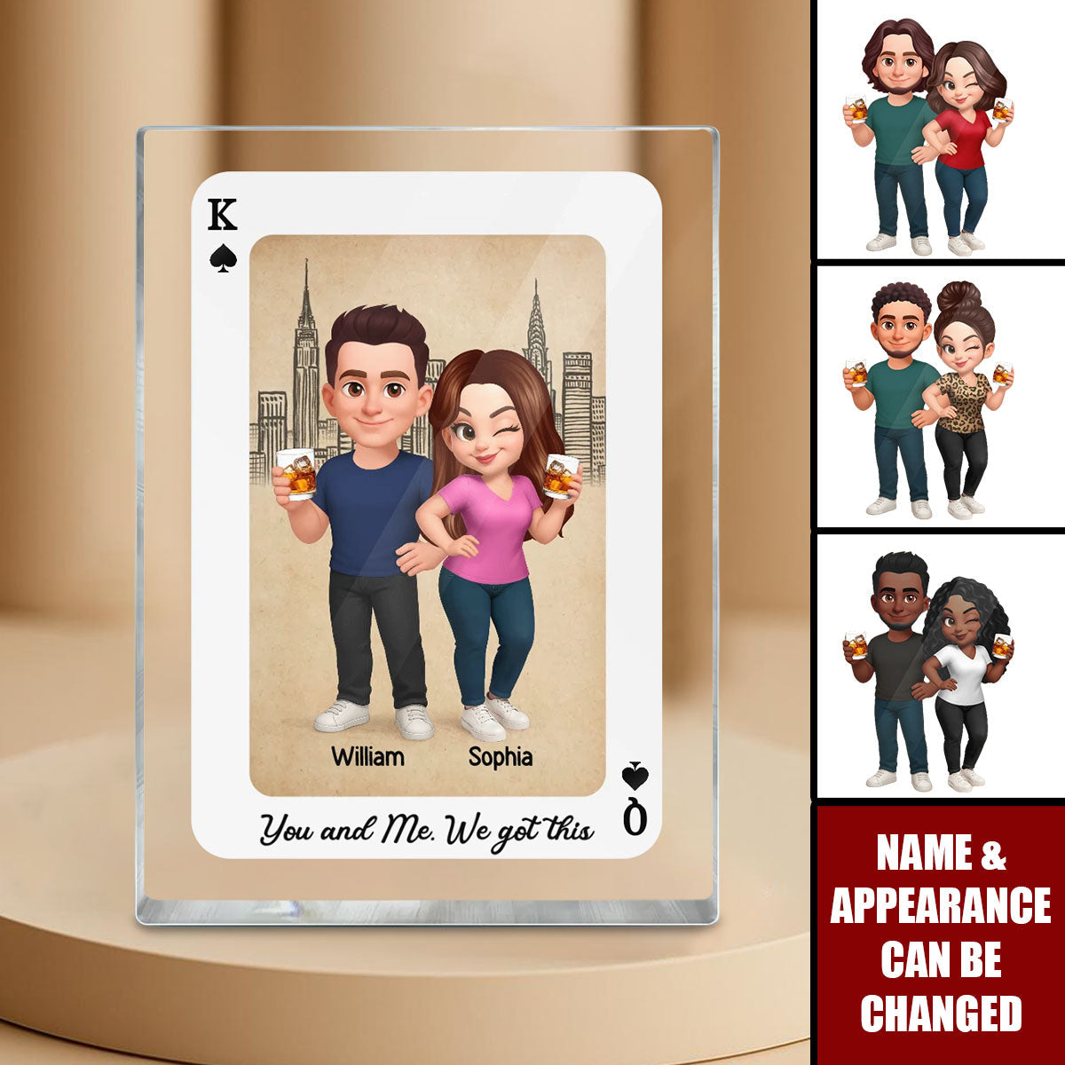 King And Queen Couple Personalized Acrylic Plaque