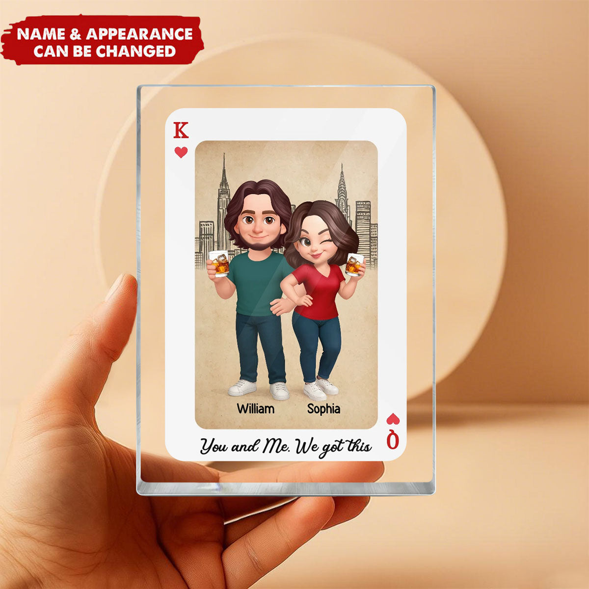 King And Queen Couple Personalized Acrylic Plaque