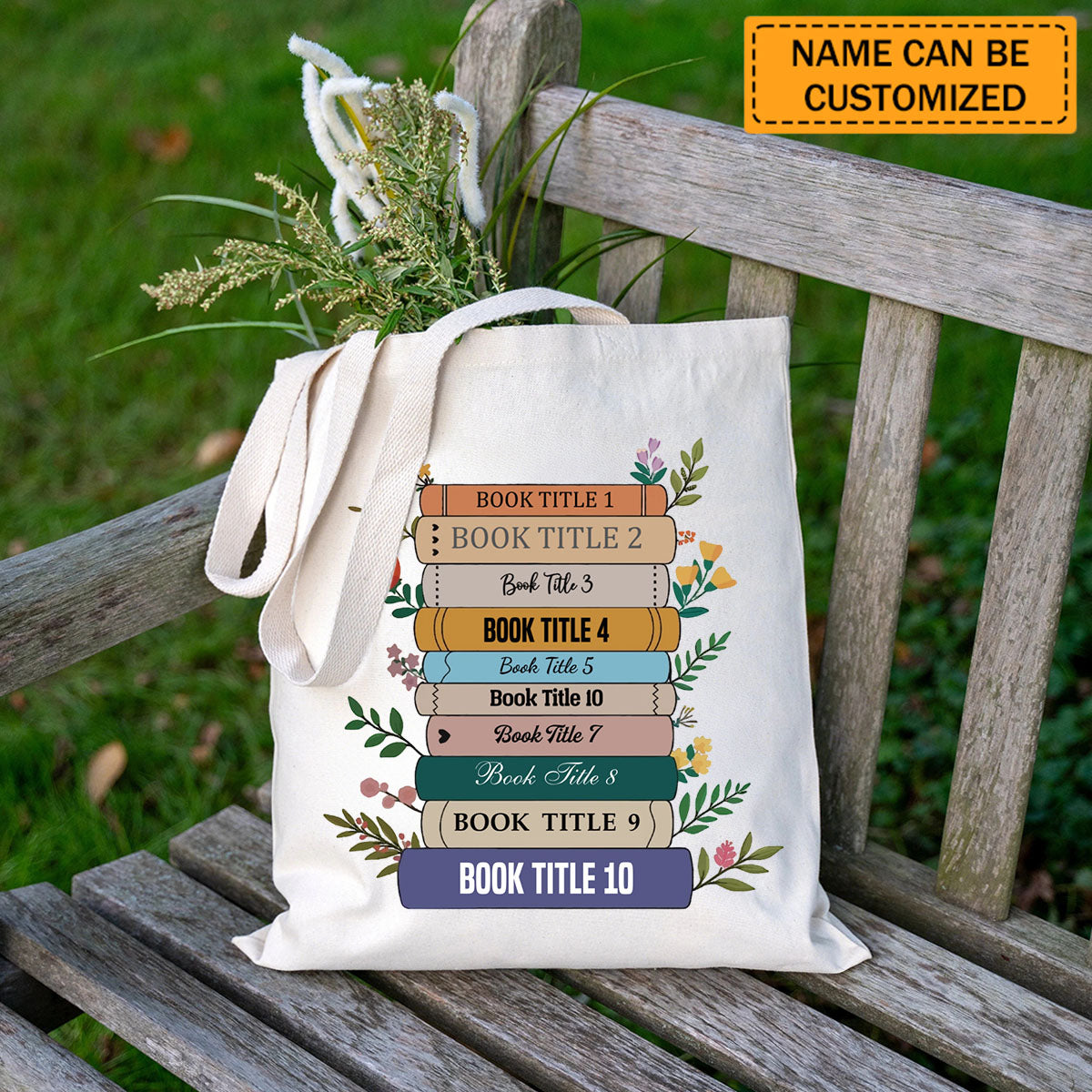 Custom Book Tote Bag Bookish - Personalized Tote Bag