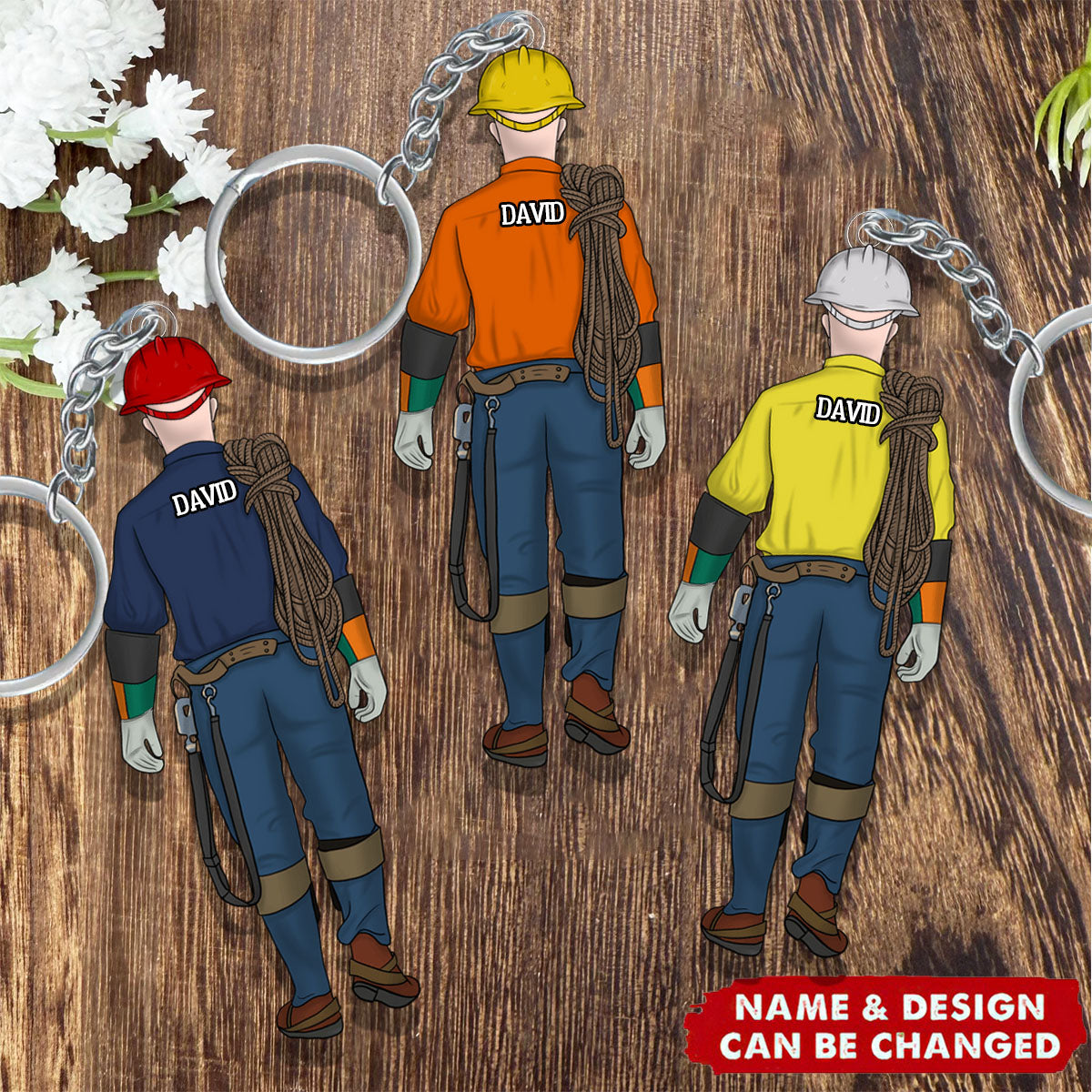 Gift For Lineman - Personalized Acrylic Keychain