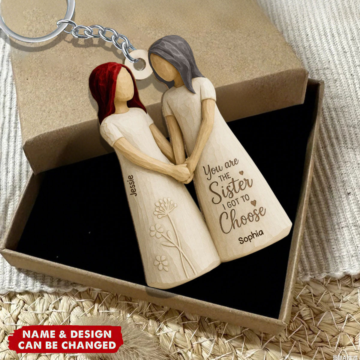 You Are The Sister I Got To Choose Personalized Acrylic Keychain