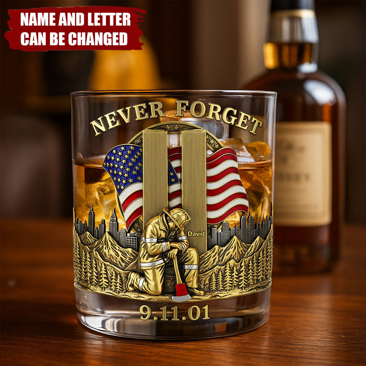 Firefighter Whiskey Glass - Personalized Gifts For Firefighters