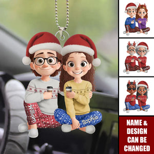 Personalized Acrylic Car Ornament - Christmas Is Better With You