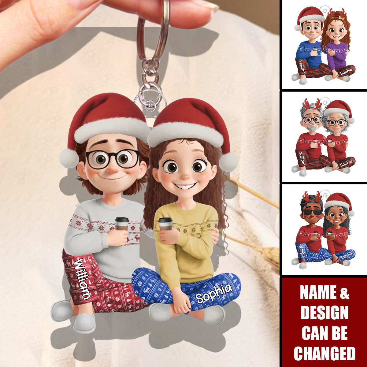 Personalized Acrylic Keychain - Christmas Is Better With You