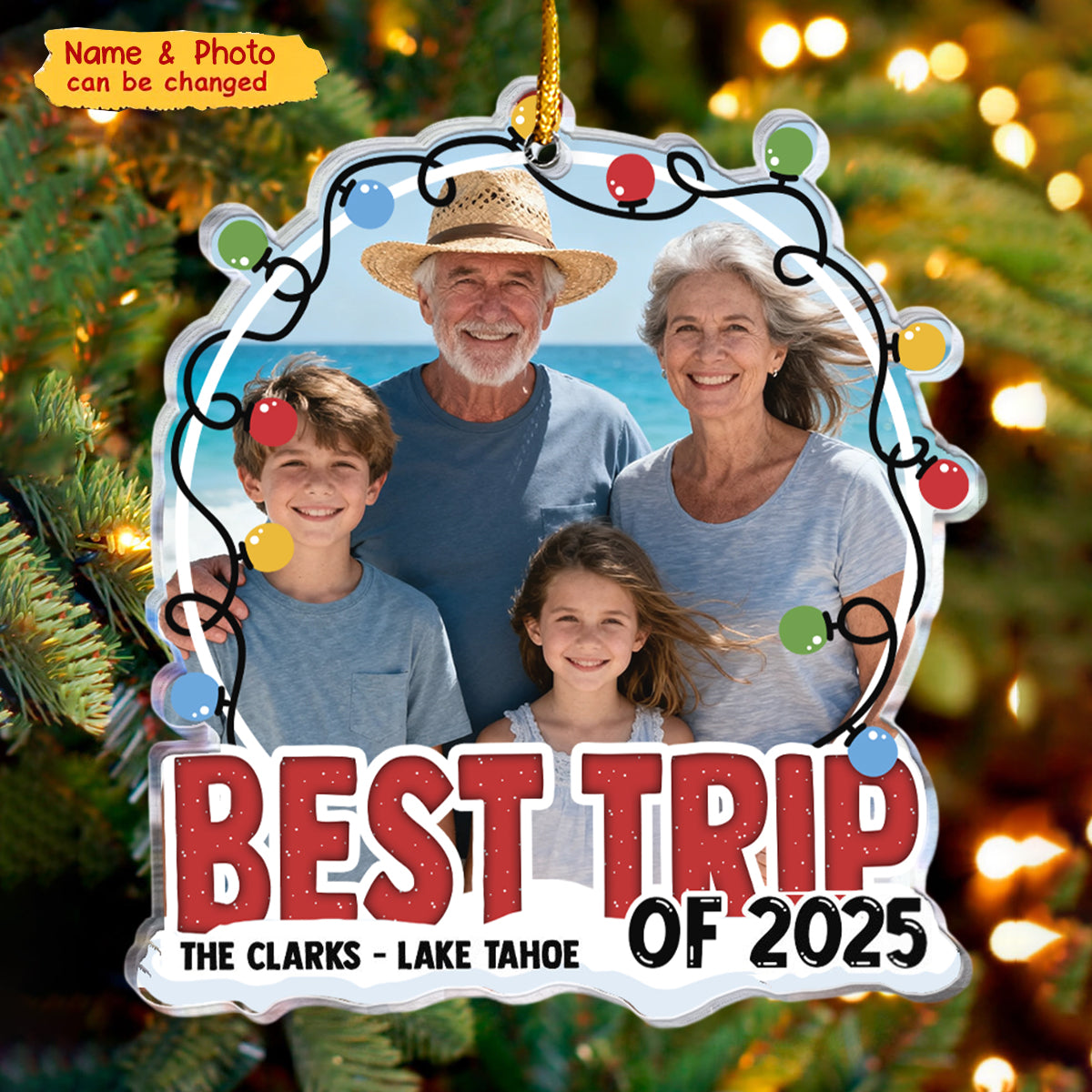 Best Trip Of 2025 - Personalized Acrylic Photo Ornament