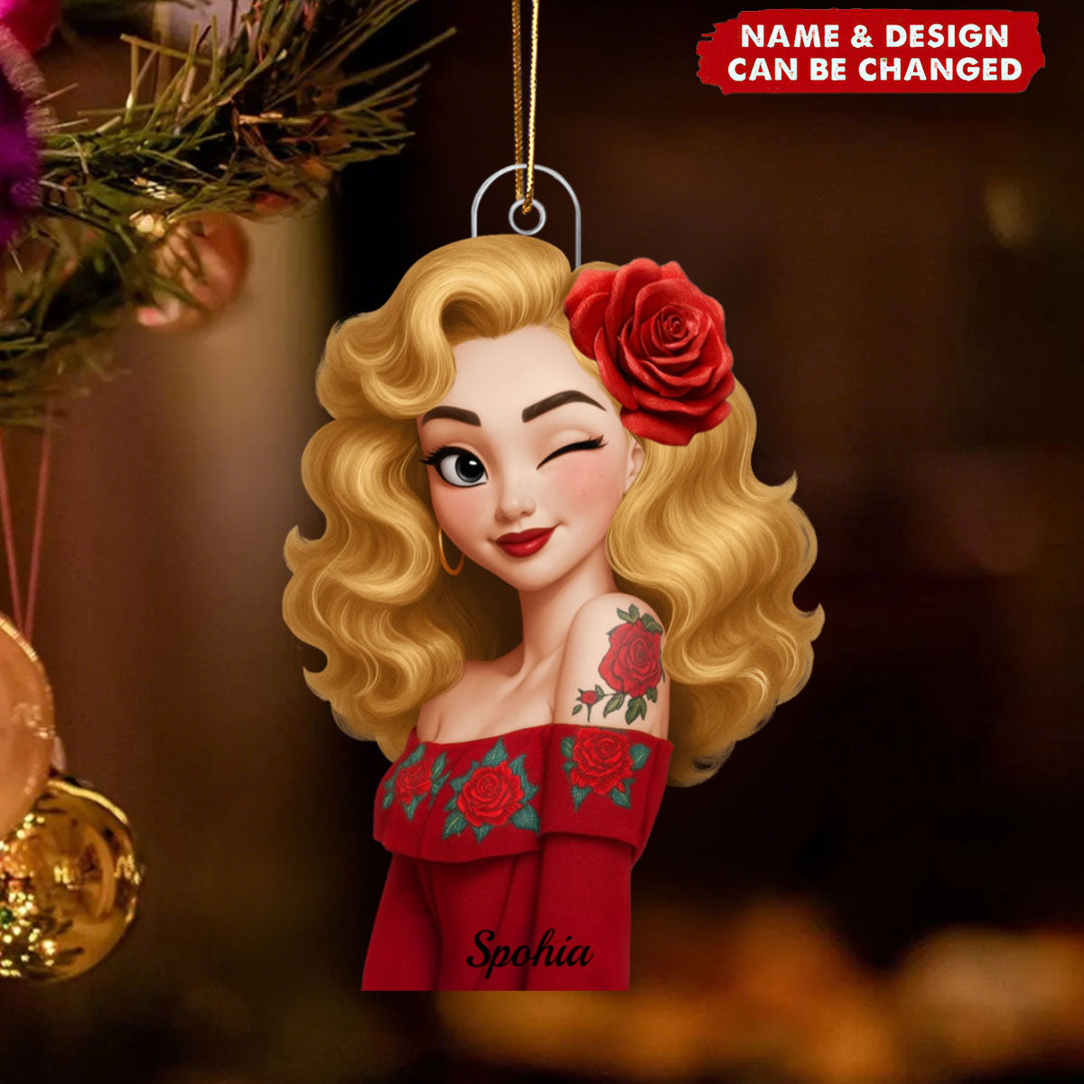 Hispanic Woman Hispanic Month - Personalized Acrylic Ornament